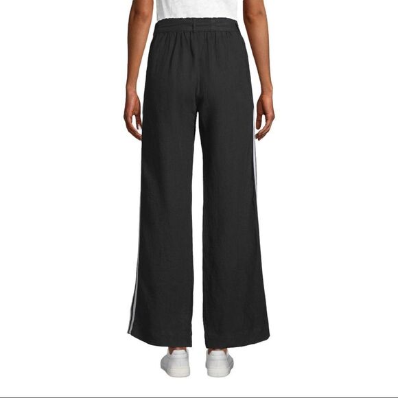 BELLA Dahl Wide Leg Black Linen Pants Size 26 - Picture 3 of 11